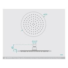 Rosa Round 250mm Ceiling Shower Arm & Head